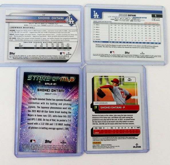 4 Shohei Ohtani Baseball Cards