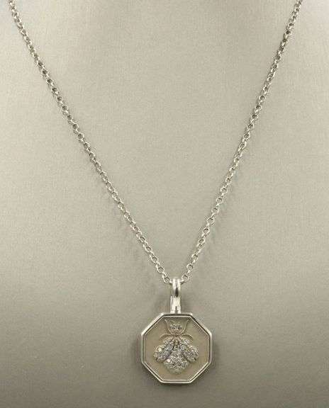 Slane & Slane diamond honeybee pendant on chain