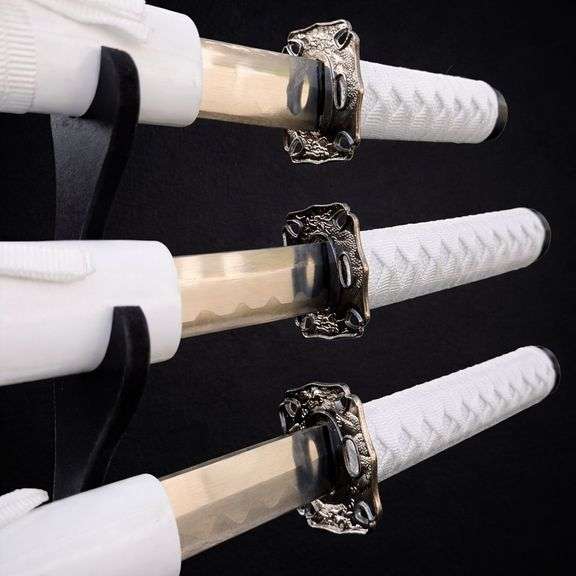 3 Piece Samurai Sword Set Katana Wakizashi Tanto