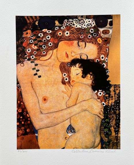 Collectible Limited Edition Gustav Klimt, Mother and Child