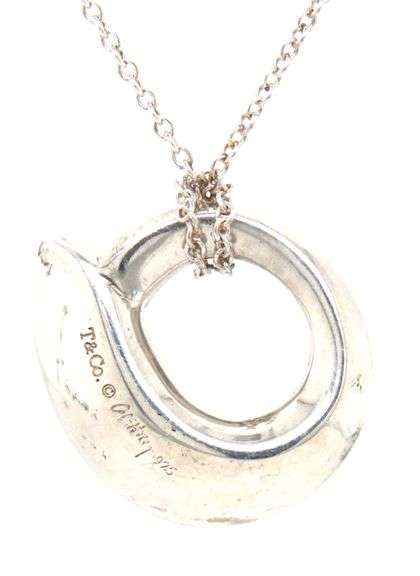 Tiffany & Co Frank Gehry fish circle pendant necklace