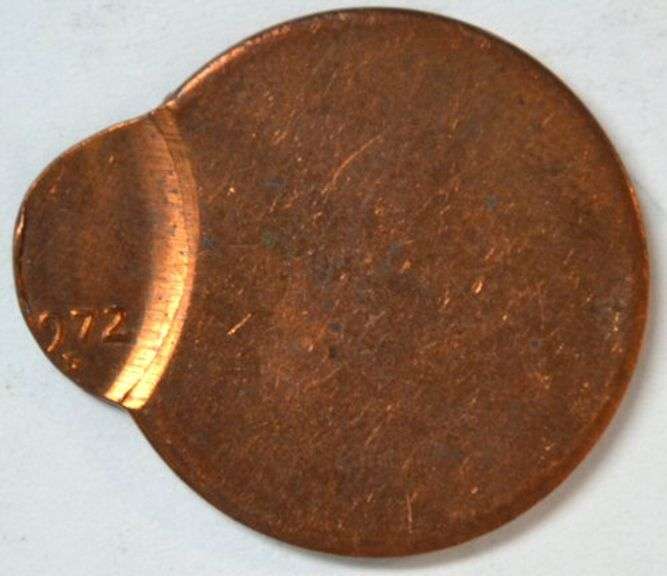 Amazing 90% Off-Center 1972-D Lincoln Cent Error. Gem BU