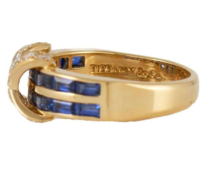 Tiffany & Co. Signature X 1.60ctw Sapphire and 0.60ctw Diamond Ring in 18K