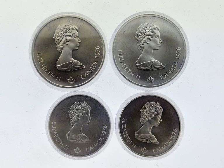 1976 Canadian Olympics Sterling Silver 4 Coin Set