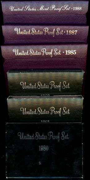 6 Different Proof Sets from the 1980s