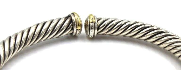 David Yurman 7mm 2-tone cuff bangle