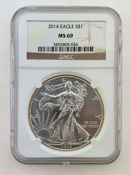 2014 American Silver Eagle, NGC MS69