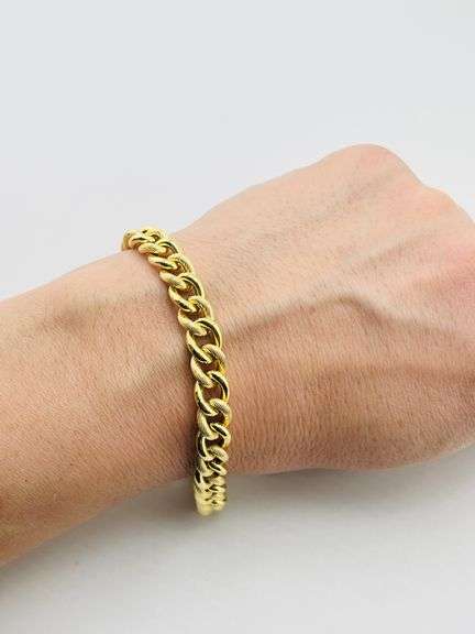 Italian 14KT Yellow Gold Curb Link Bracelet