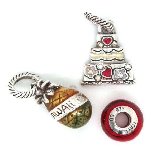 925 Sterling silver group lot of 3 charms