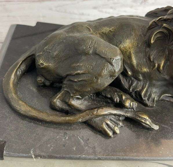 African Lion Wild Life Animal Edition Bronze Sculpture