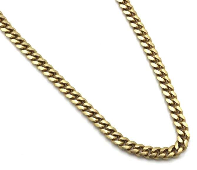 Italian Vintage 925 sterling silver flat Cuban chain necklace