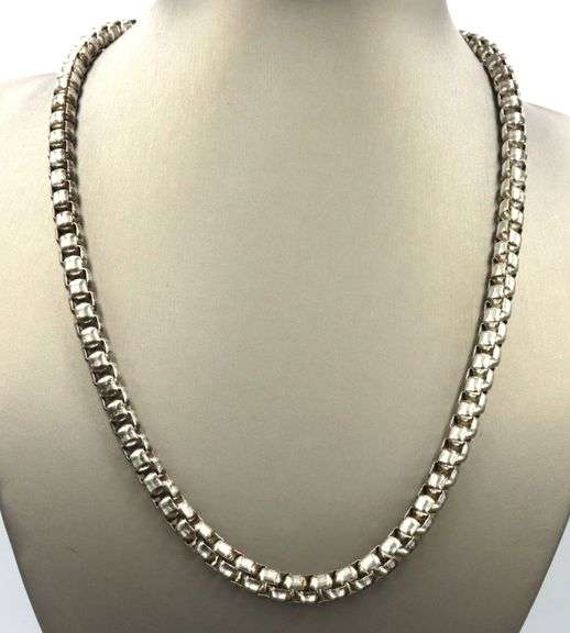 925 Sterling silver 7.3mm rounded box chain