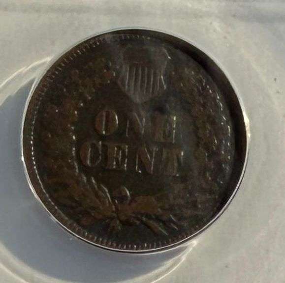 1864 Indian Cent With L Repunched Date VF 20 Detail