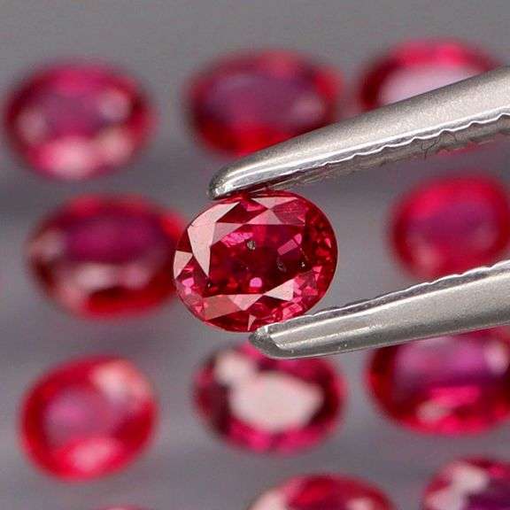 Real! Top crystal! 2.81ct 20 piece Ruby set! UNTREATED!!!