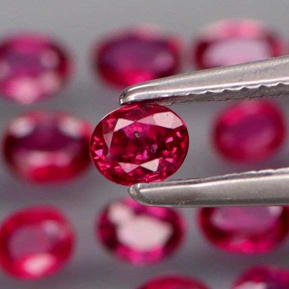 Real! Top crystal! 2.78ct 20 piece Ruby set! UNTREATED!!!