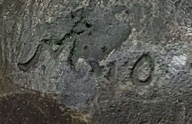 Green Patina Pug Dog Bronze Sculpture