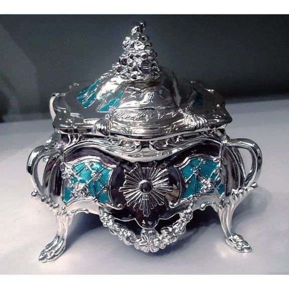 Metal Jewelry Trinket Box Keepsake