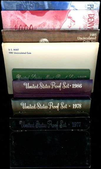 7 Different Proof & Mint Sets: 1977-1999