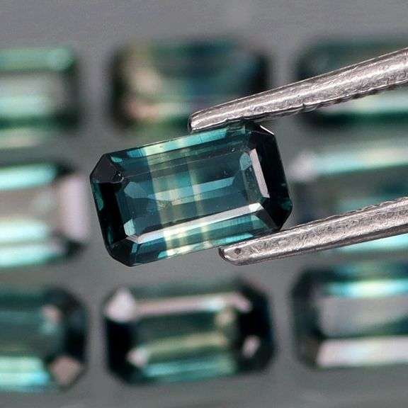 What a unique color palette! 2.99ct set of REAL blue green Australian Sapphires