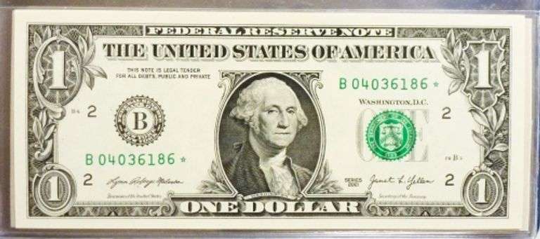 (10) Superb Crisp $1 2021 Star Replacement Notes N.Y.-Consecutive!