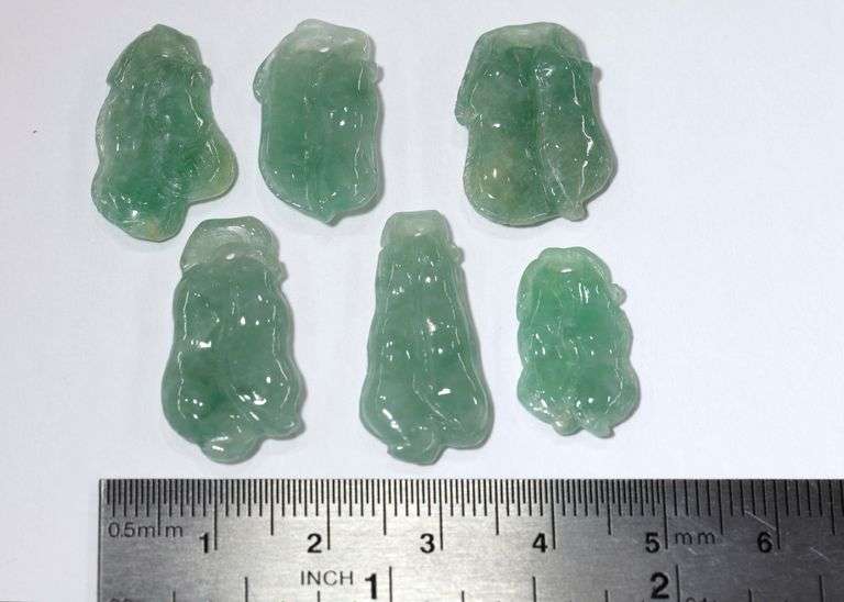 Type A Jadeite Lot of 6 Pea Pods
