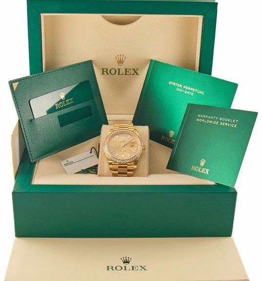 Rolex Day-Date 228348, 40MM, Diamond Dial and Bezel, 18K Men’s Watch
