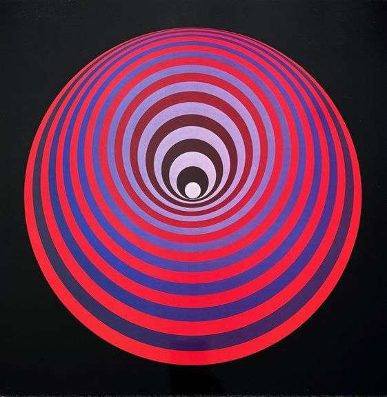 Rare Victor Vasarely Heliogravure Circa 1974, OERVEGN