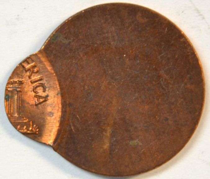 Amazing 90% Off-Center 1972-D Lincoln Cent Error. Gem BU