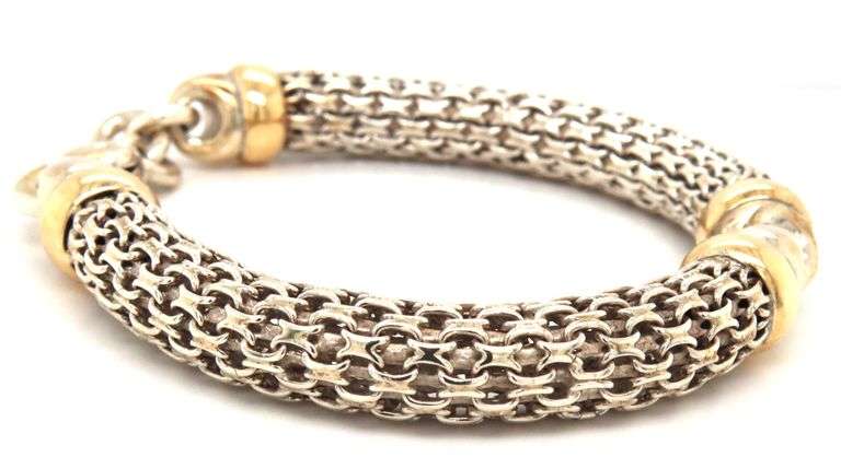 Tiffany & Co two tone weave link bracelet