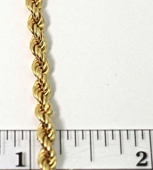 Classic and Easy-to-Wear 14K Yellow Gold  Rope Bracelet