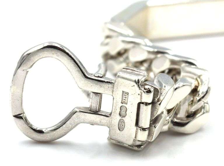 925 Sterling silver ID bracelet with buckle clasp