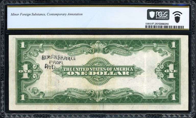 1923 $1 Silver Certificate “Funnyback” – Fr. 237 – PCGS Choice VF 35 – Speelman / White