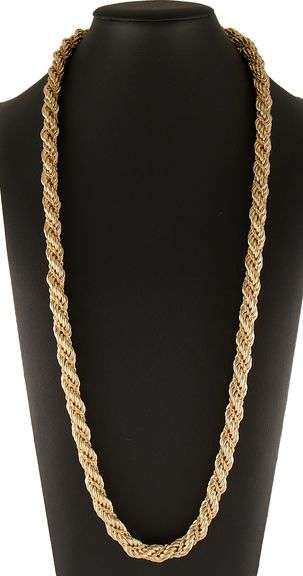 Vintage Tiffany & Co. Twisted Rope Chain Necklace 14K