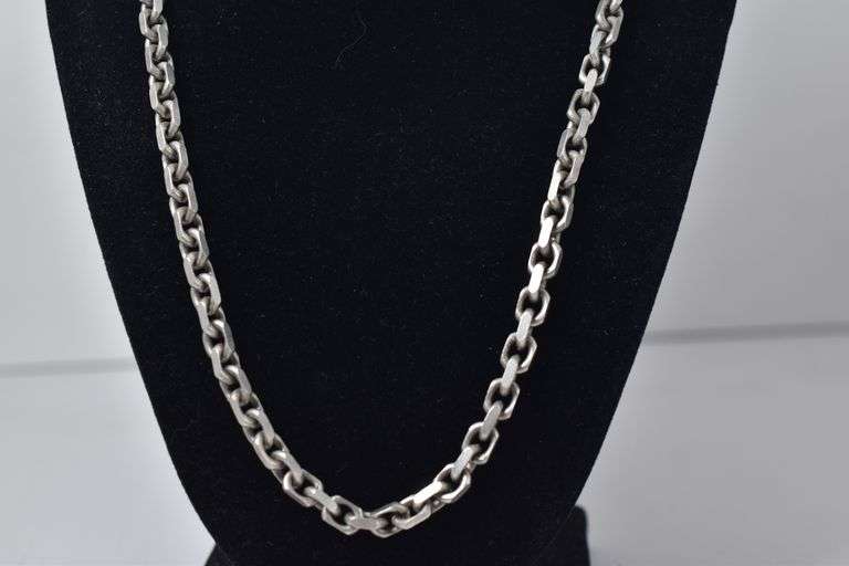 Sterling Silver Anchor Chain Necklace