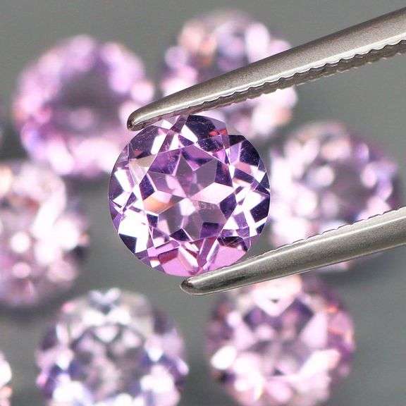 High fire and vivid color! 7.98ct set of violet pink Amethyst!