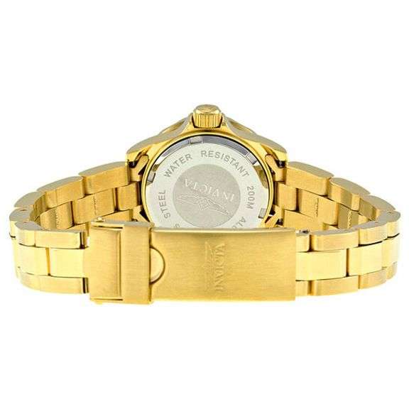 Invicta Pro Diver Women's Gold-Plated Stainless Steel Watch with Black Dial