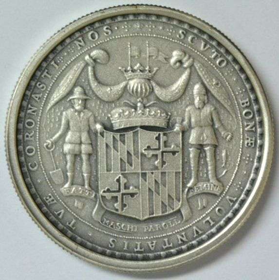 American Revolution Bicentennial Sterling Silver Medallion of Maryland