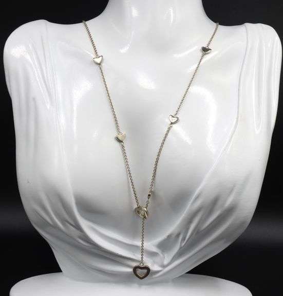 Tiffany & Co heart lariat necklace in 925 sterling silver