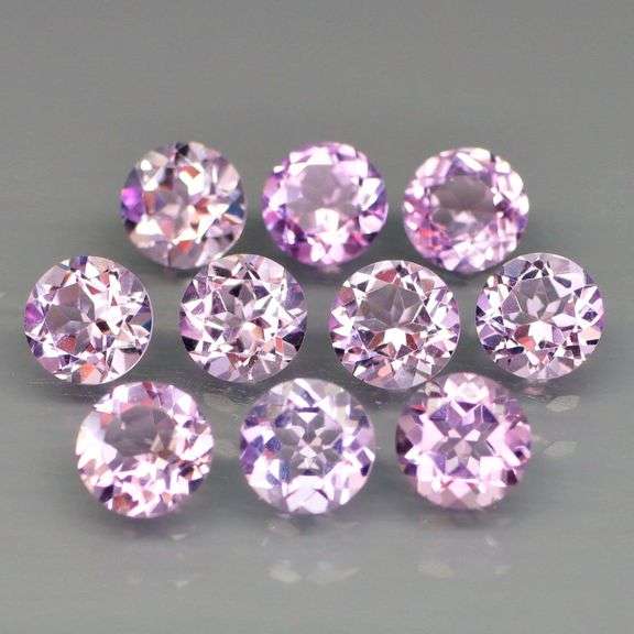 High fire and vivid color! 7.98ct set of violet pink Amethyst!