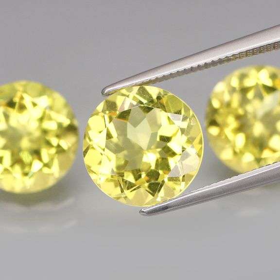 Heavy 9.65ct 3pc Lemon Citrine set! 10mm EACH!