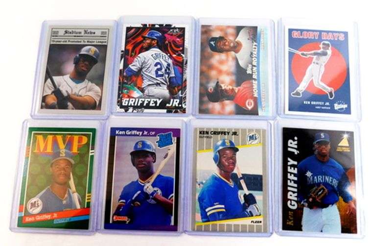 8 Ken Griffey, Jr. Baseball Cards with Rookie