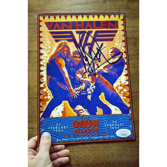 Signed Van Halen 1984 Concert Poster