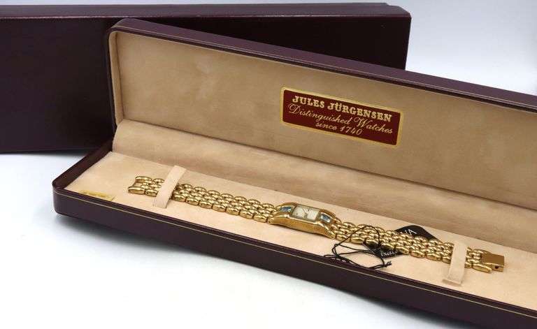 Jules Jurgensen blue topaz quartz watch