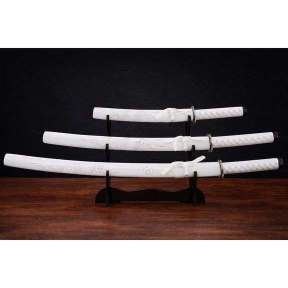 3 Piece Samurai Sword Set Katana Wakizashi Tanto