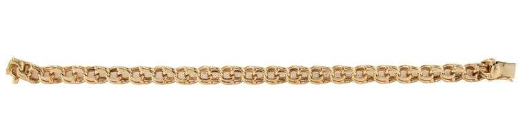 Vintage Tiffany & Co. Double Curb Link Charm Bracelet in 14K