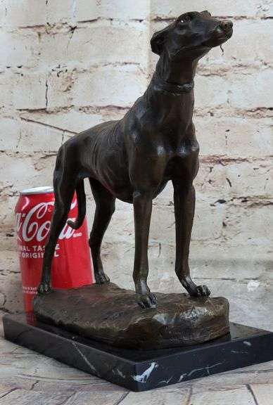 Greyhound Family Dog Bronze Sculpture