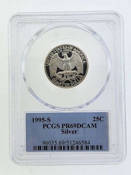 1995-S Proof Silver Quarter, PCGS PR69 DCAM