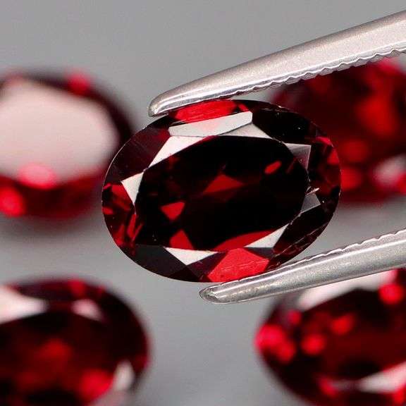 The depth of color in this 7.56ct Garnet collection is AMAZING!