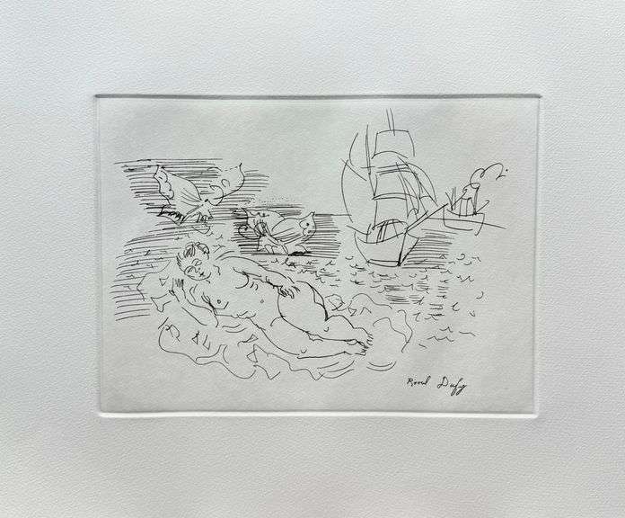 Raoul Dufy, On the Beach Etching