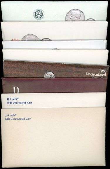 Complete Run of 8 US Mint Set from the 1980s